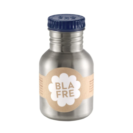 Blafre, rvs retro fles met blauwe dop, 300 ml.