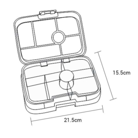 Yumbox neptune blue, original, 6 vakken