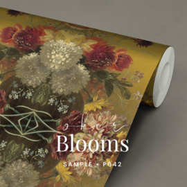 Oker Blooms / Klassiek Botanisch behang