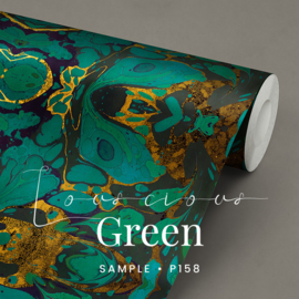 Louscious Green / Glamour Art Deco behang