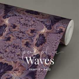 Purple Waves / Glamour Chique maximalistisch behang