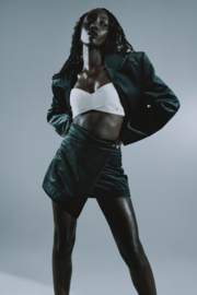 Shorts - Green velvet