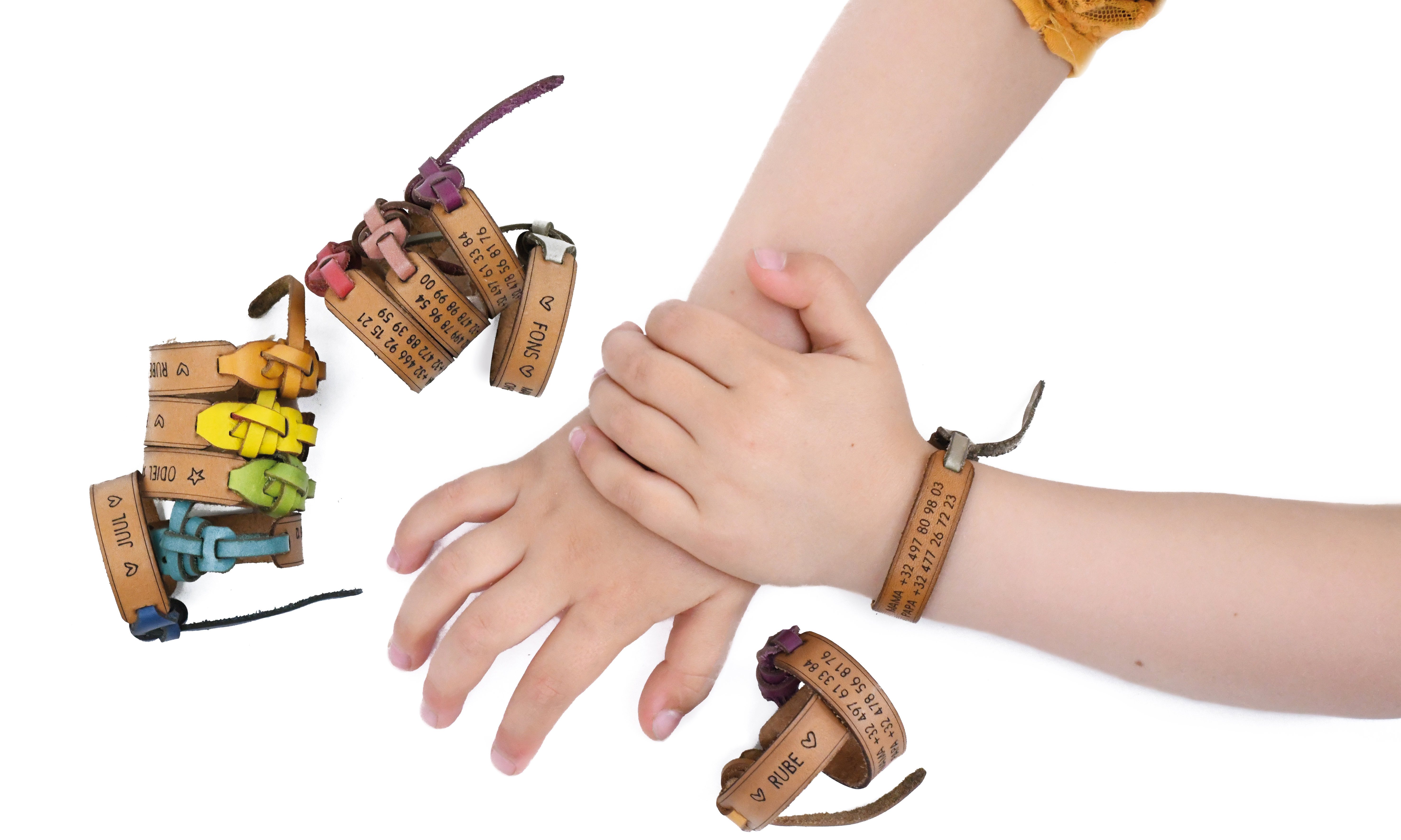 Lederen armbandje DONKERBLAUW