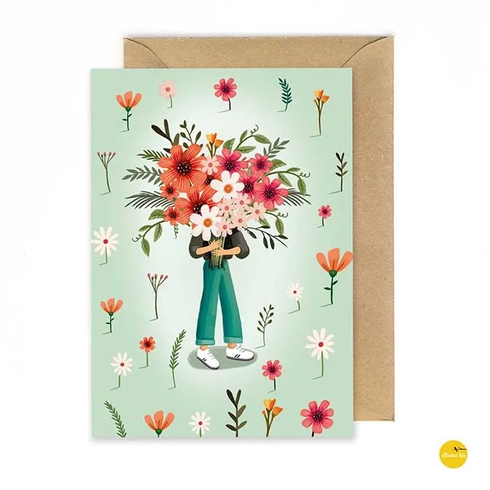 kaartje - Veldbloemen boeket