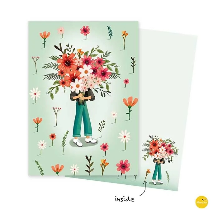 kaartje - Veldbloemen boeket