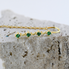 Gatsby snake oorhangers groen
