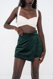 Shorts - Green velvet