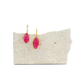 Earring Fushia Drop los