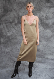 Dress - Green Satin