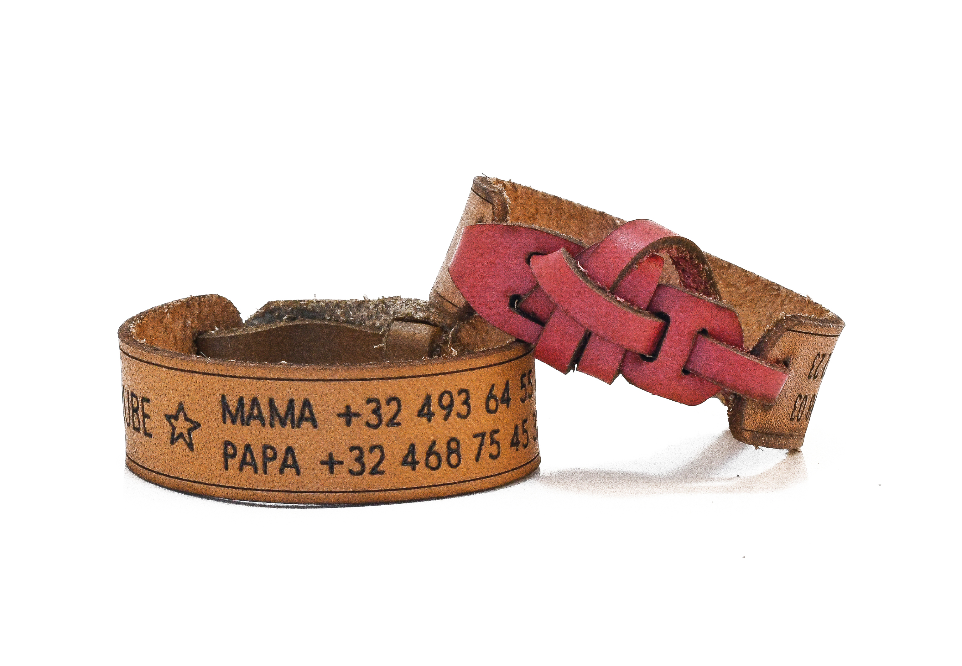 Lederen armbandje ROOD