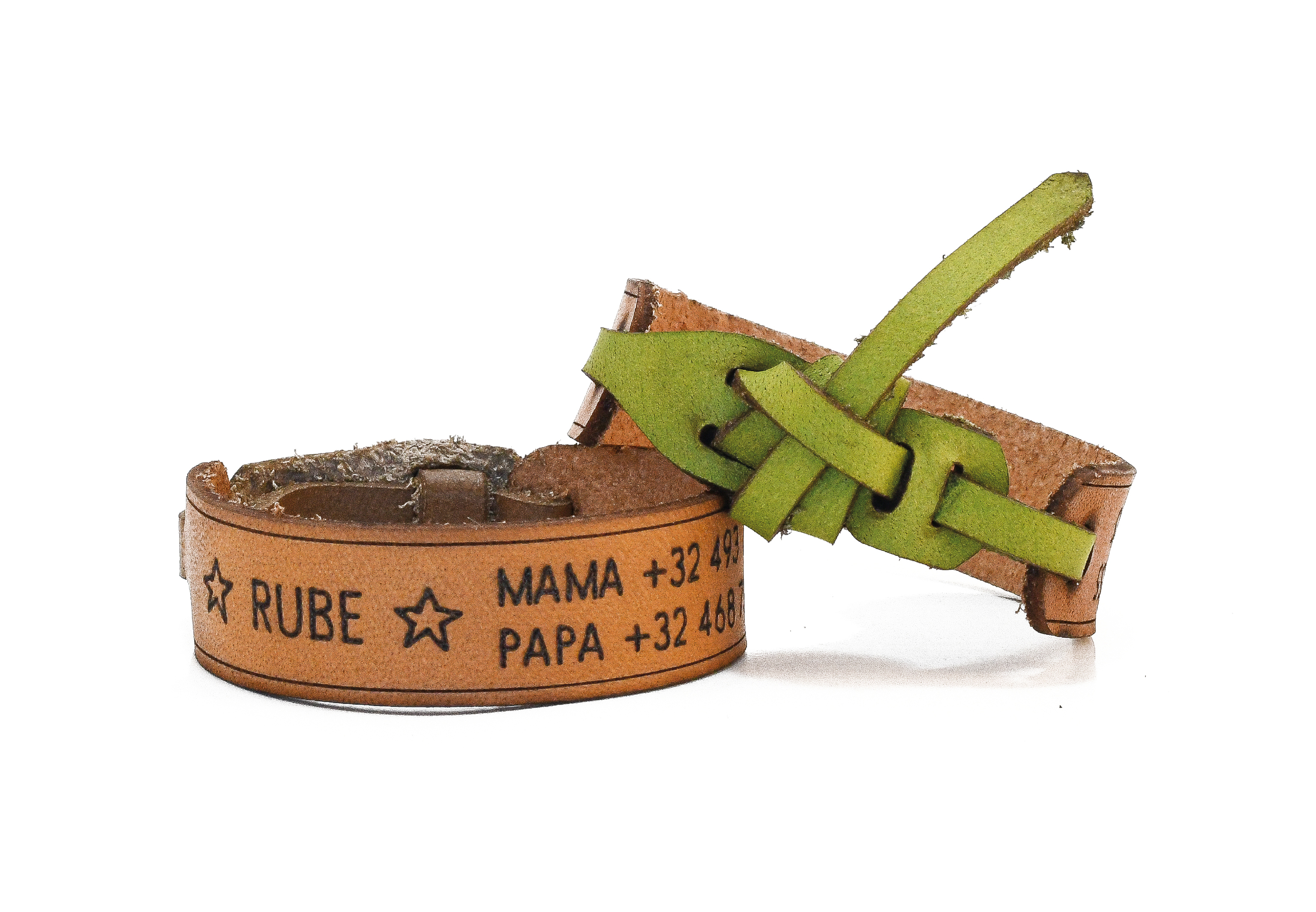 Lederen armbandje GROEN