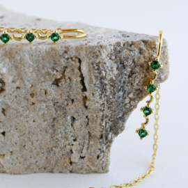 Gatsby snake oorhangers groen