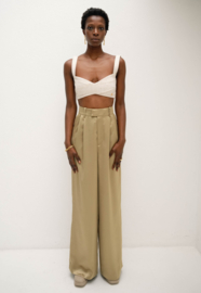 Trousers - Green satin