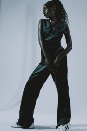 Jumpsuit - Green velvet