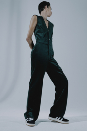 Jumpsuit - Green velvet