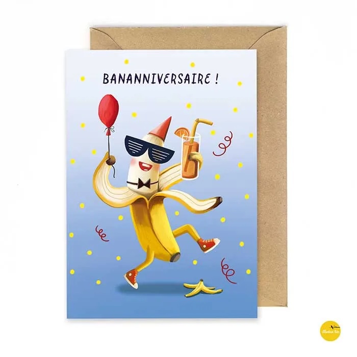 kaartje - bananniversaire!