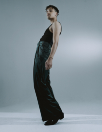 Trousers - Green velvet