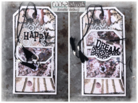 COOSA Crafts clear stamp #15 -  Word on background - Dream A7