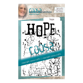 COOSA Crafts Clear Stamp #16 - Word on background - Hope A7