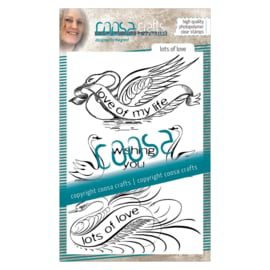 COOSA Crafts clear stamp #03 - Birds - Lots of Love A6