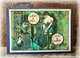 COOSA Crafts clear stamp #10 - Fusion - Getting Dressed A7
