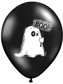 Boo! Spookje - Halloween -  / Kat / Vleermuizen - Latex Ballon - 12 Inch/30 cm - 5 st.