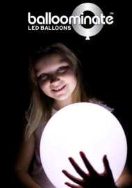 Balloominate - Led Ballonnen - Wit - 5 st/ 27,5 cm