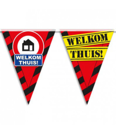 Welkom Thuis!- Verkeersbord  - Vlaggenlijn - 10 m