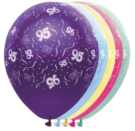 95 - Nummer - div. kleuren - latex ballon - 11Inch / 27,5 cm