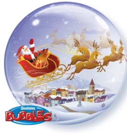 Bubbles - Kerst man met arreslee - 2 kanten - 22 Inch/ 56cm