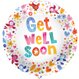 Get Well Soon - Power Flower - Folie Ballon - 18 Inch/45cm