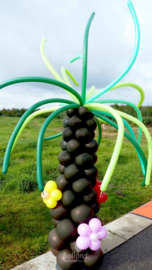 Ballonnen Pilaar - Tropische Palm Boom - Bruin /Groen/Oranje