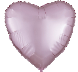Hart - Satin - Pastel Rose Luxe  - Folie Ballon - 17 Inch/43 cm