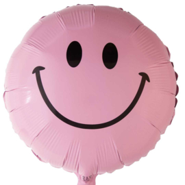 Smile - Roze - Folie Ballon - Roze - 18Inch/46 cm