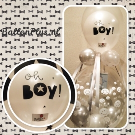 A Little Lovely Company - Oh Boy! - Blauwe opdruk - 12 inch / 30cm - 6 st.