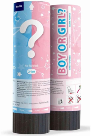 Gender Reveal - Boy or Girl? - Confetti canon - Party popper - Roze / Meisje - 4 x 15 cm
