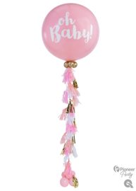 Oh Baby! - Roze Latex Ballon XXL -Latex Ballon - 36Inch / 90cm