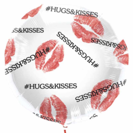 # Hugs & kisses - Folie Ballon - 18 Inch/45 cm