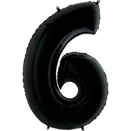 Cijfer - 1,2,3,4,5,6,7,8,9,0, - Zwart -XXL Folie Ballon - Nummer - 34 inch/86cm
