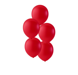 Rode ballonnen om te vullen met helium - Metallic rood - glans ballonnen - 30 cm - 5stk