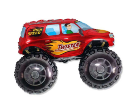 Monster Truck - XXL Folie ballon - Rood - 24 inch/ 60cm