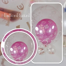 15 - Nummer - div. kleuren -  Latex Ballon - 11 Inch / 27,5 cm