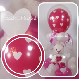 Cadeau - Kado Ballon -Harten /I Love You - Latex Topballon