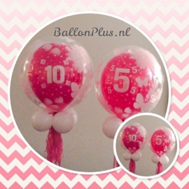 10 - nummer div. Kleuren - latex ballon - 11 inch/27,5m