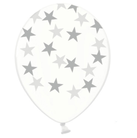 Ster ballonnen-zilver-doorzichtig- 5stk.-latexballon transparant-geschikt-voor-helium-of-lucht-ballonplus