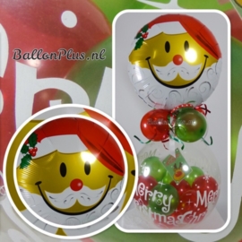 Lachend Kerstman emoticon - Folie ballon - 18 Inch / 45cm