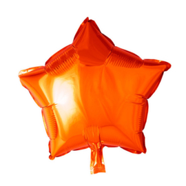 Ster - Oranje- Folie Ballon - 18 Inch/46 cm