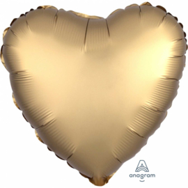 Gouden Hart - Satijn Luxe  - Folie Ballon - 17 Inch/43cm