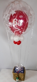 65 - nummer - Doorzichtige  - latex ballon - 11 inch/27,5cm