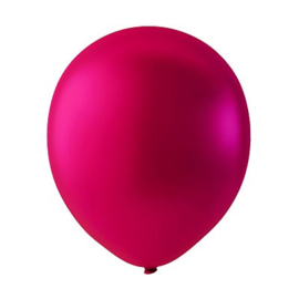 Fuchsia ballonnen om te vullen met helium - Metallic - glans ballonnen - 30 cm - 5stk